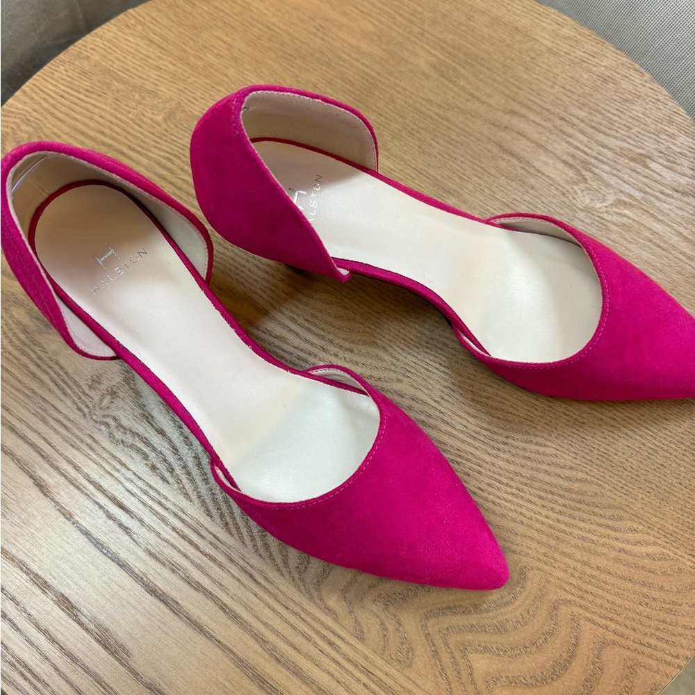 NEW H Halston Women's Bali Pointed Pumps Size 7, Magenta